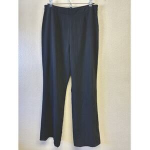 Marlowe Wool Wide Leg dress Pants Size 10 Lined Back Zip Flat Front Luxury Italy
